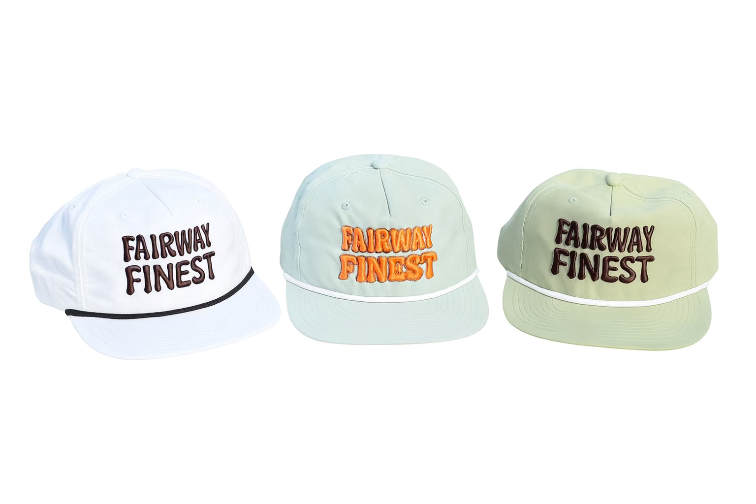 Cappello Da Golf Fairway Classic Di Birdies&waves, Verde, In Cotone, Stile Snapback Regolabile