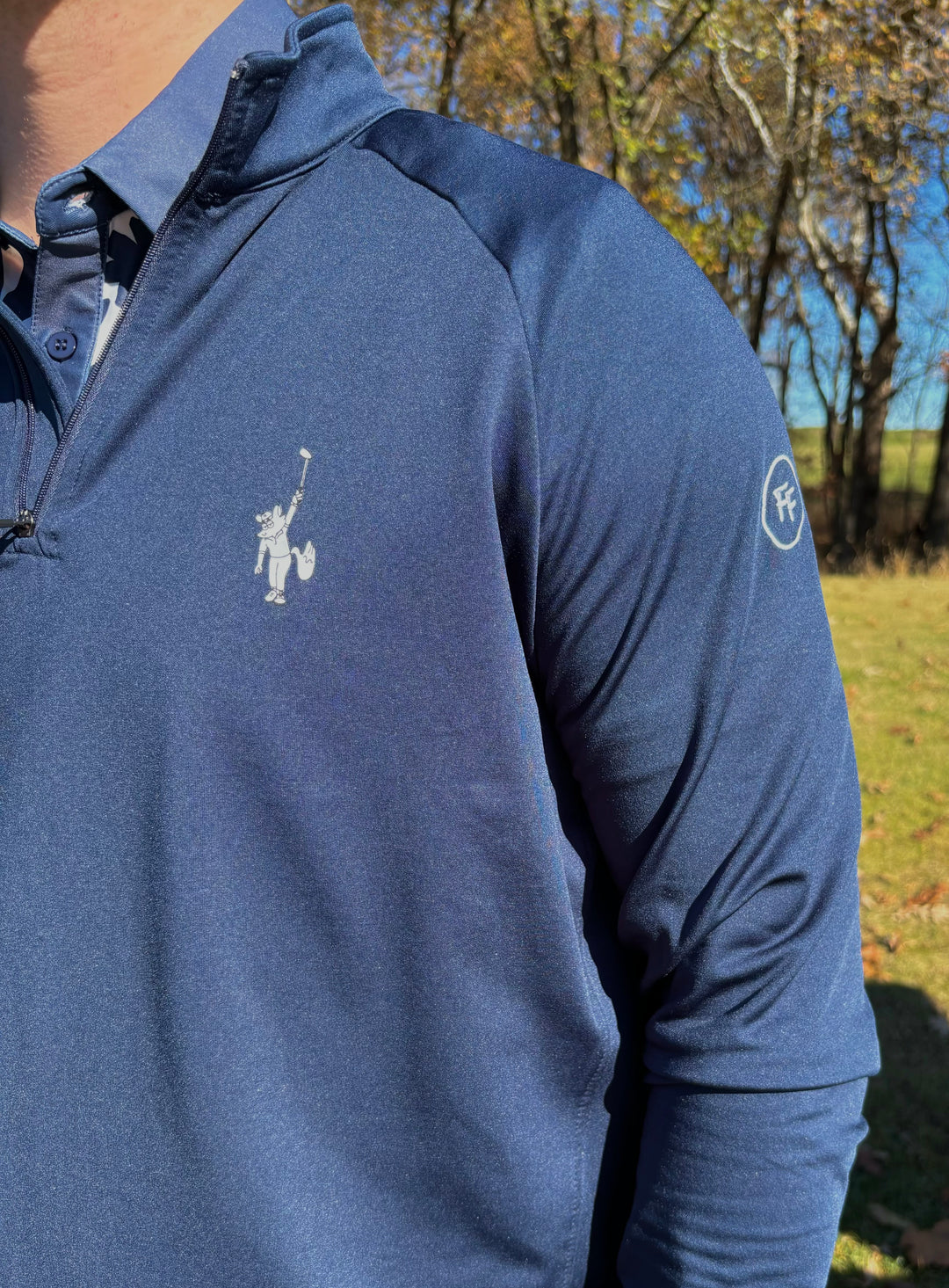 Navy Blue 1/4 zip pullover