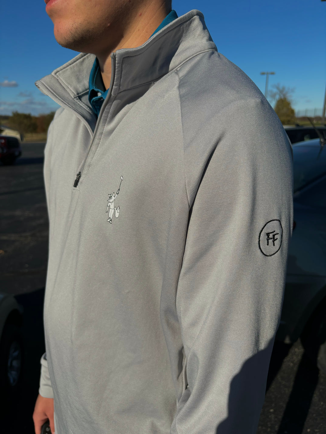 Gray 1/4 zip pullover